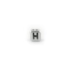 Metal Letter cube bead H