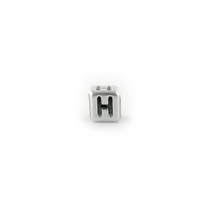 Metal Letter cube bead H