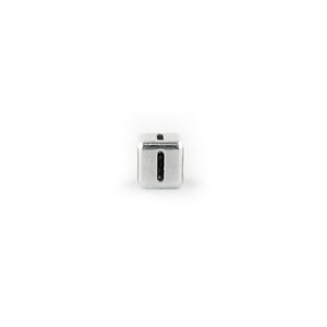 Metal Letter cube bead I