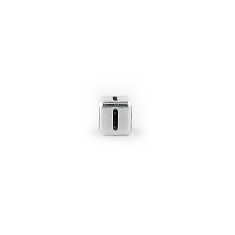 Metal Letter cube bead I