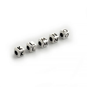 Metal Letter Cube Beads