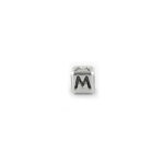 Metal Letter cube bead M