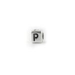 Metal Letter cube bead P