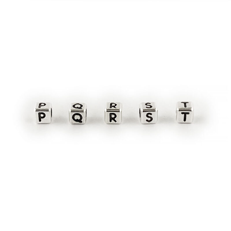 Metal Letter cube beads