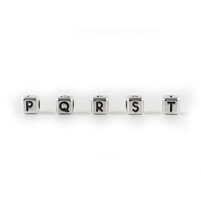 Metal Letter cube beads