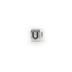 Metal Letter cube bead U