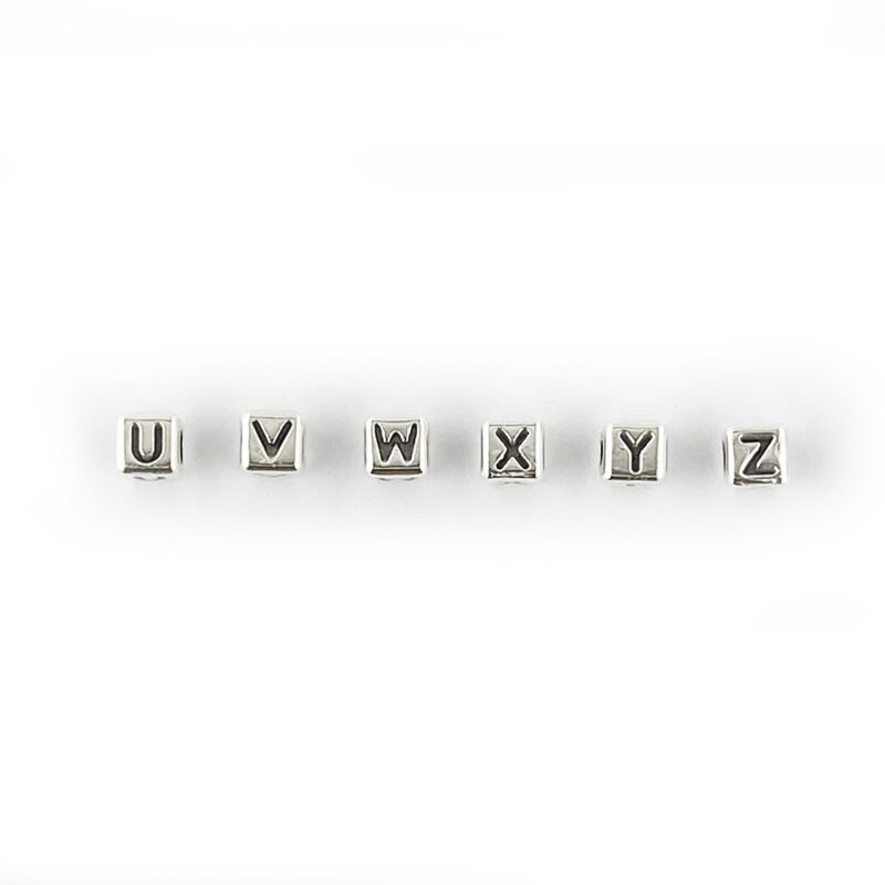 Metal Letter cube beads