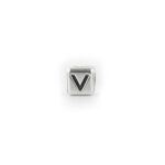 Metal Letter cube bead V