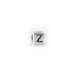 Metal Letter cube bead Z