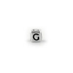 Metal Letter cube bead G