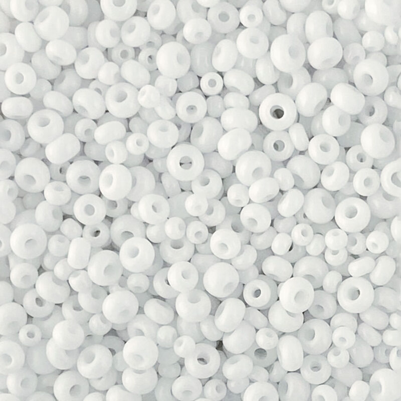 Opaque White seed bead mix
