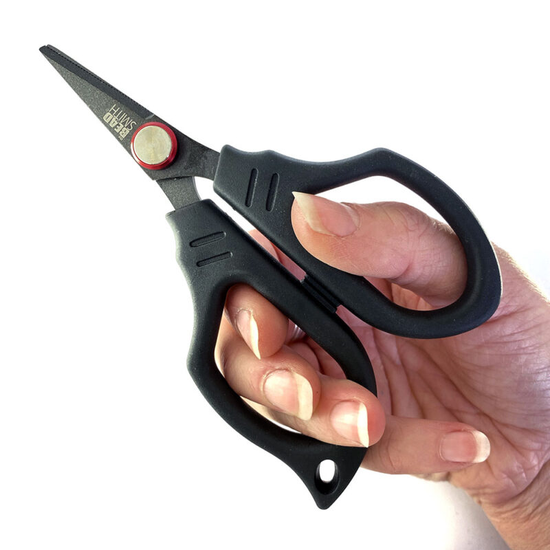 S-Lon Fire Mini Shears held in hand