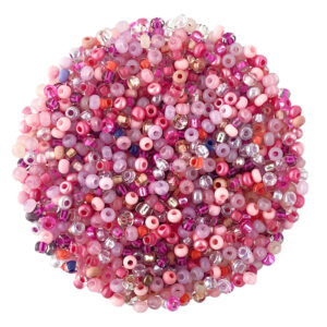 Size 8 Preciosa Mixed Pink Seed Beads