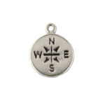 Sterling Silver Compass Charm