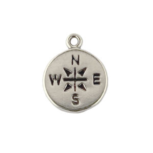 Sterling Silver Compass Charm
