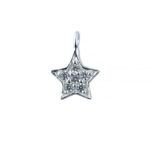 Sterling Silver Star Charm with Cubic Zirconia