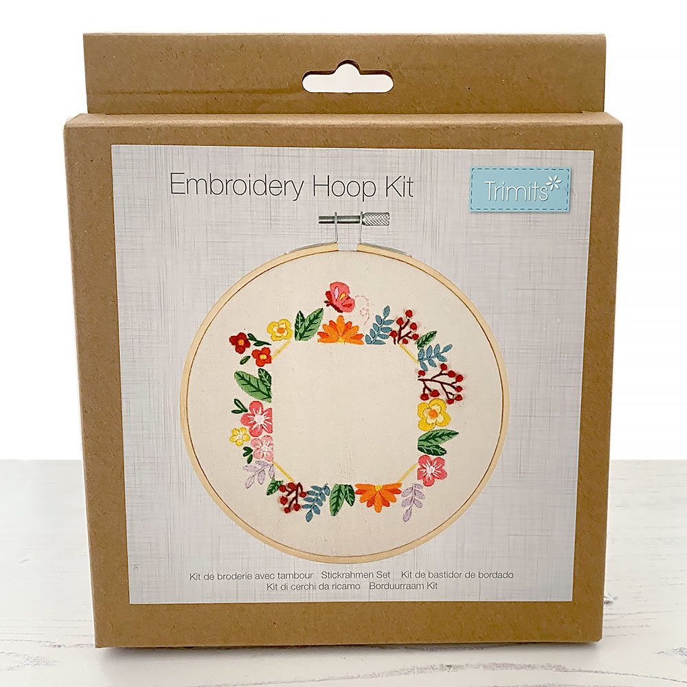 Trimits Floral Photo Frame Embroidery Hoop Kit