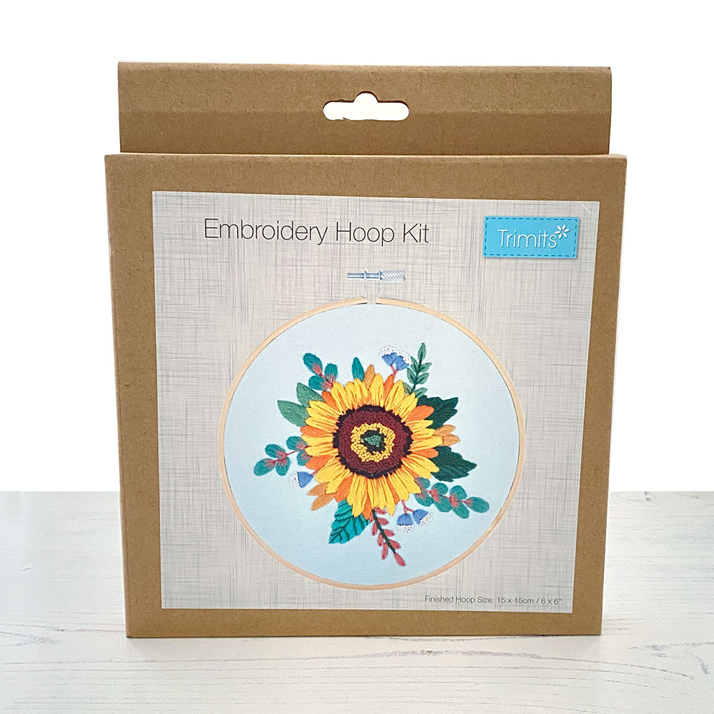 Trimits Sunflower Embroidery Hoop Kit