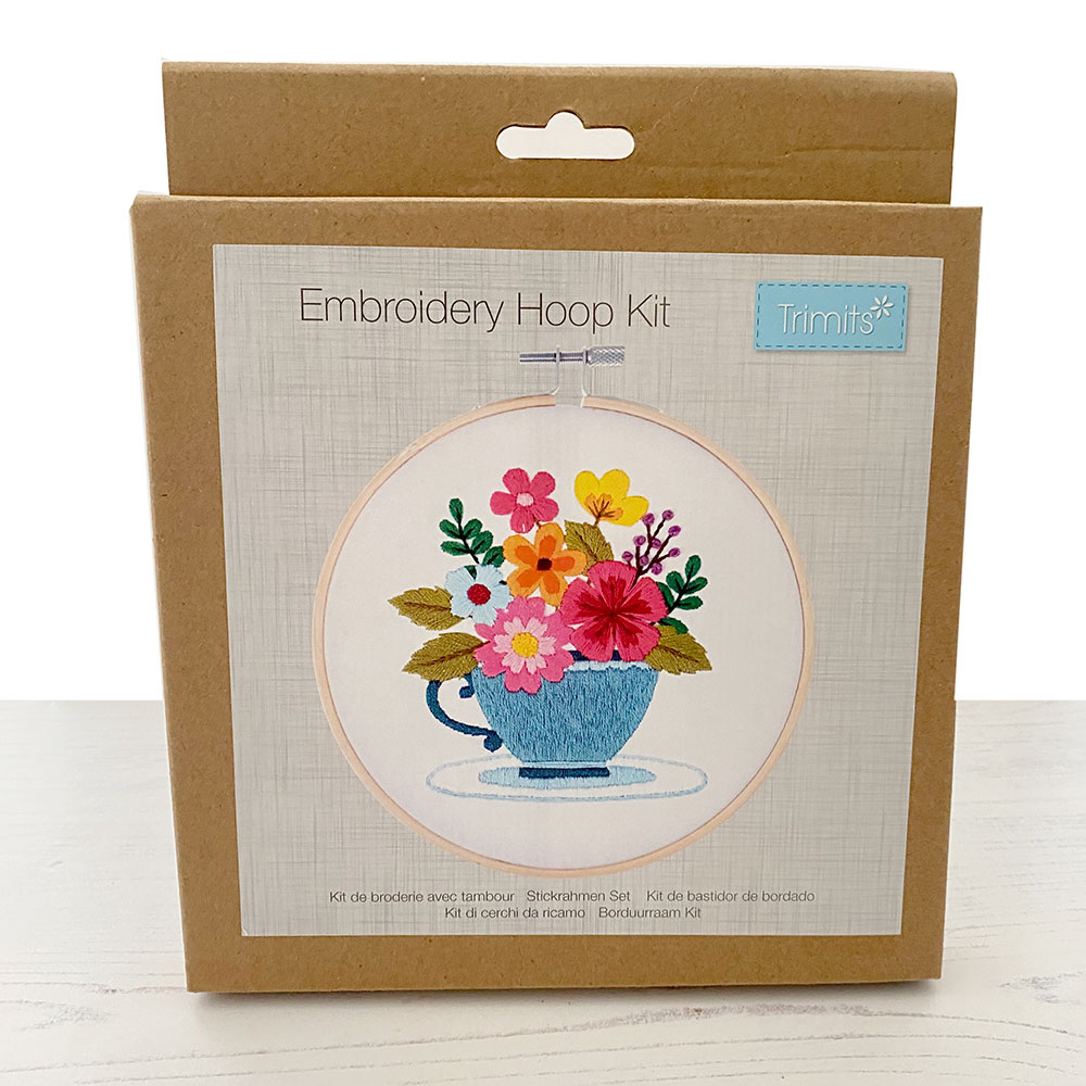 Trimits spring floral embroidery hoop kit