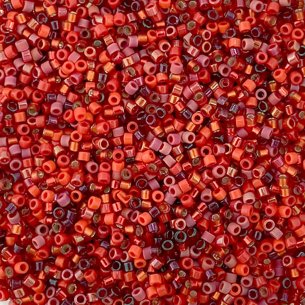 Miyuki Delica Bead Mix - The bead shop nottingham red delica mix