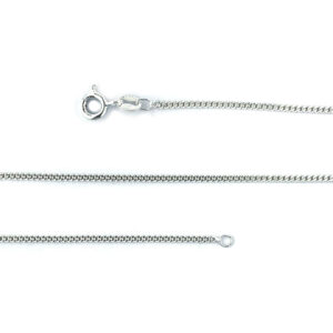 20 inch Sterling Silver Diamond Cut Curb Chain