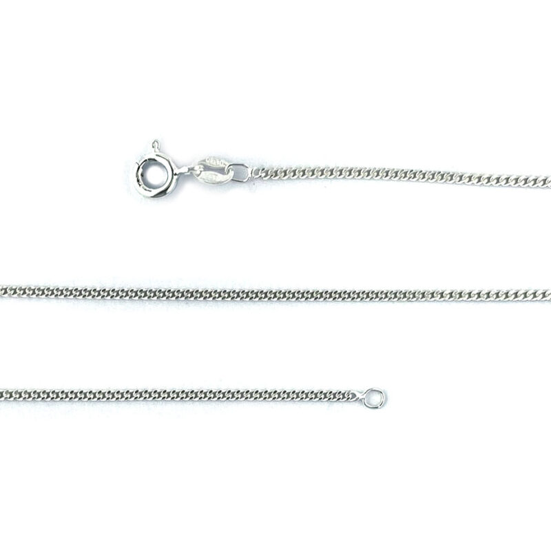 20 inch Sterling Silver Diamond Cut Curb Chain