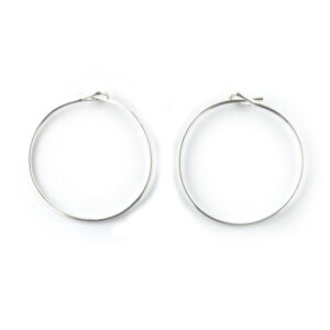 18mm Sterling Silver Hoop Earwires