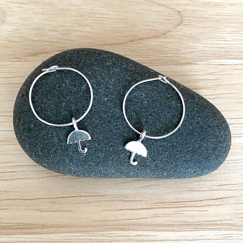 18mm Sterling Silver Hoop Earwires examples with charms