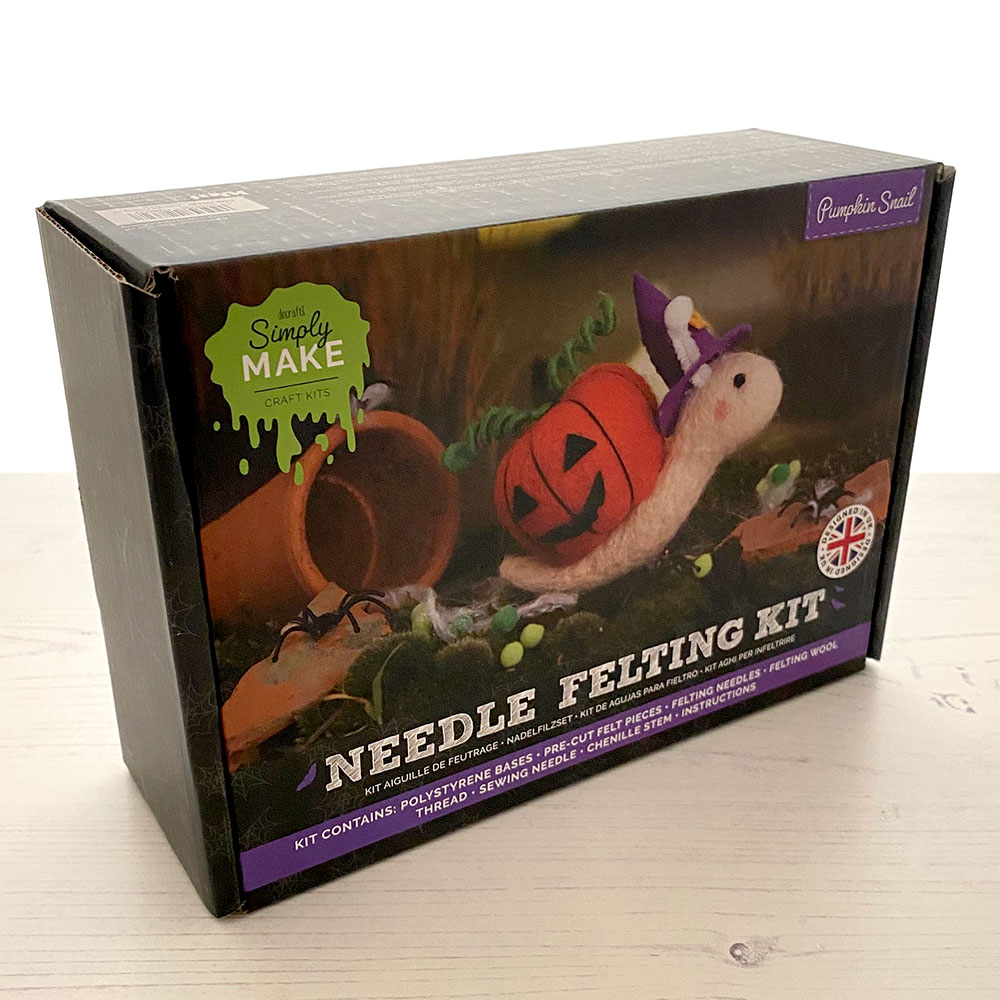 pumpkin snail needle felting kit