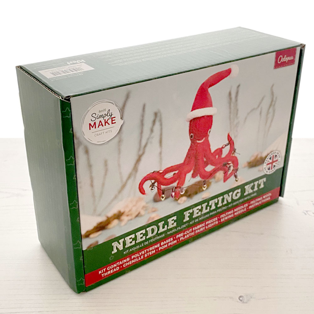 Christmas Octopus Needle Felting