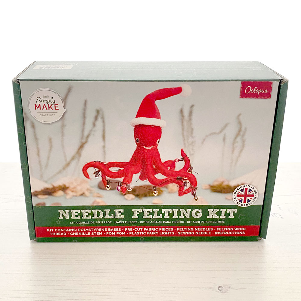 Christmas Octopus Needle Felting