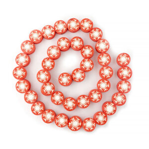 Polymer Clay Snowflake Beads