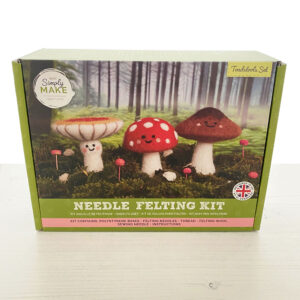 simply make toadstools set needle felting kit