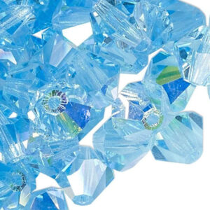Preciosa 4mm Aquamarine AB bicones