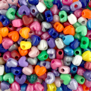 Plastic Bead Plastic Heart Mix