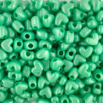 Pearl Green Plastic Heart Bead