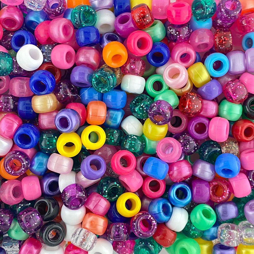 Plastic Bead Pony Mix