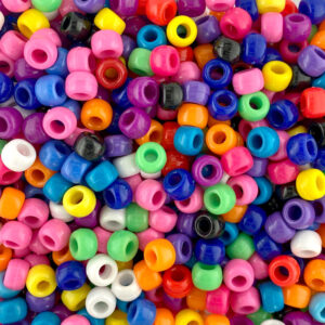 Opaque Plastic Pony Bead Mix