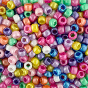 Pearl Plastic Pony Bead mix