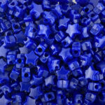 Opaque Royal Blue Plastic Star Bead
