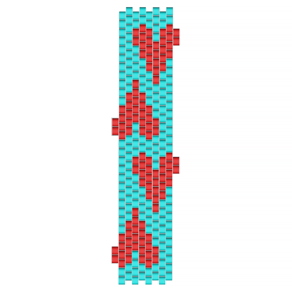 Spread a Little Love - Peyote Stitch Bracelet diagram