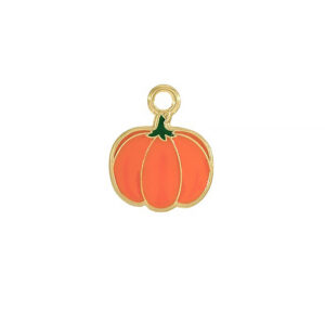 enamel pumpkin charm