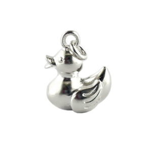 Sterling Silver Rubber Duck charm for jewellery making