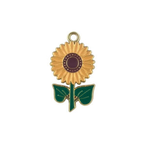 Enamel Sunflower Charm