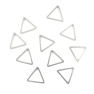 12mm triangular connector silver plated